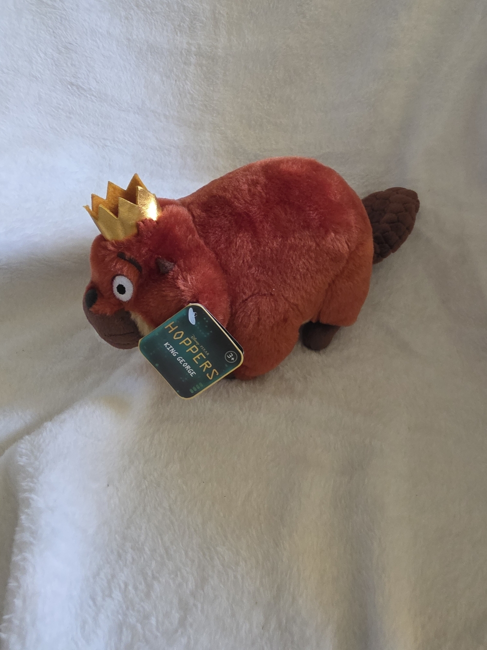 Disney Pixar Hoppers King George Beaver Plush 10" Just Play Stuffed Animal NWT